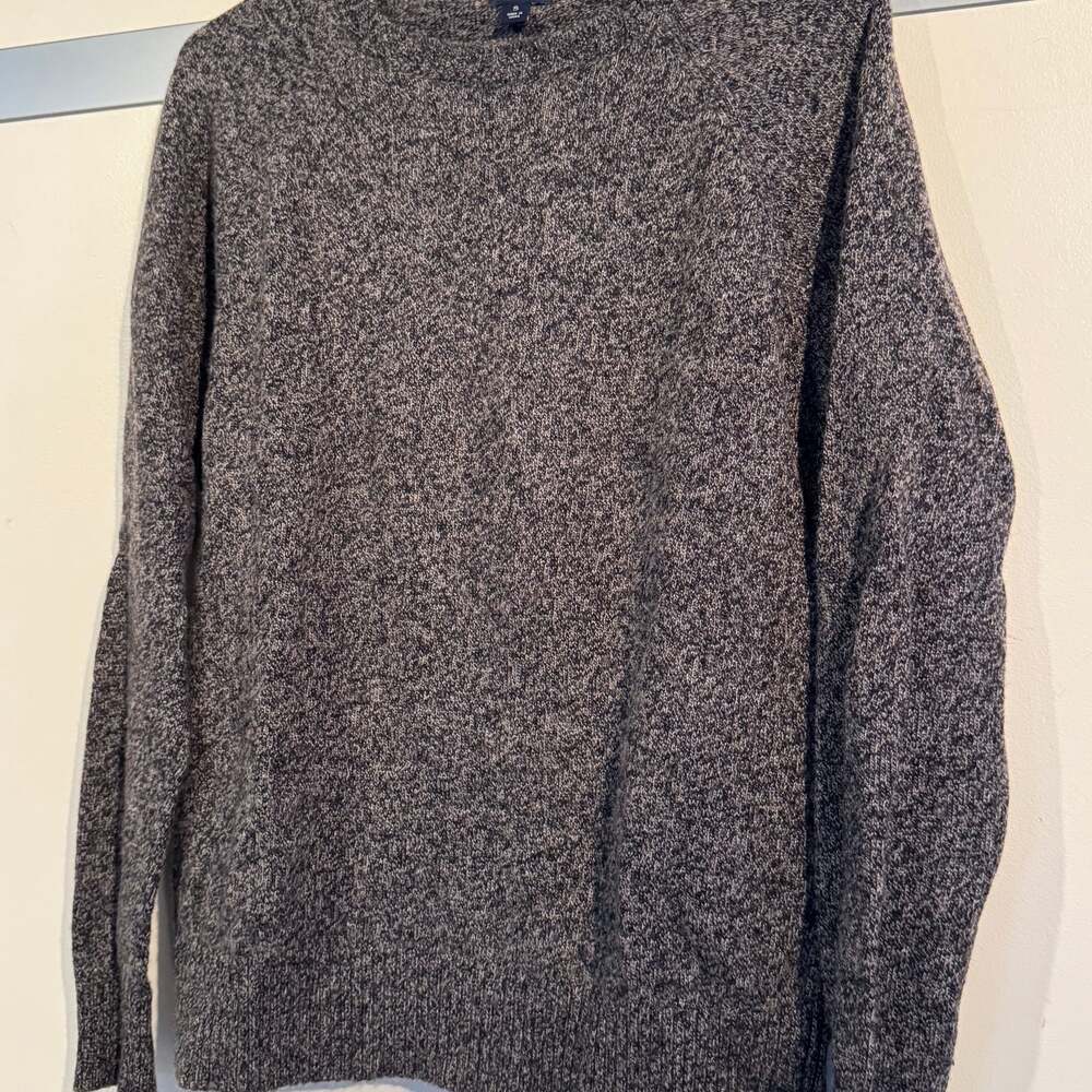 J.Crew Gray Marled Lambswool Blend Crewneck Sweater